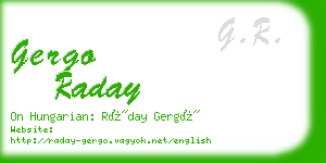 gergo raday business card